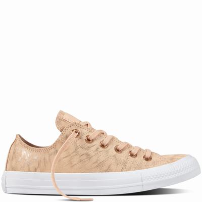 Converse Chuck Taylor All Star Shimmer Suede Low Tops Womens - Pink/Pink/White Shoes (649GHPJZ)